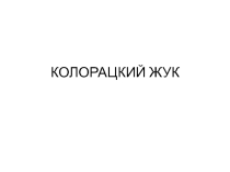 Презентация по ИЗО для 1 классаКолорадкий жук