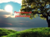 Текстовый редактор.