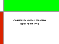 Социальная среда подростка
