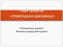 Работа со студентами.Реализация проекта. Новогодняя красавица
