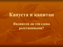 Капуста и капитан. Являются ли эти слова родственными?