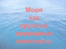 Презентация по географии Моря как крупные природные комплексы