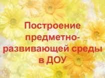 Построение предметно-развивающей среды в ДОУ