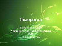 Презентация по биологии 6 класс Водоросли