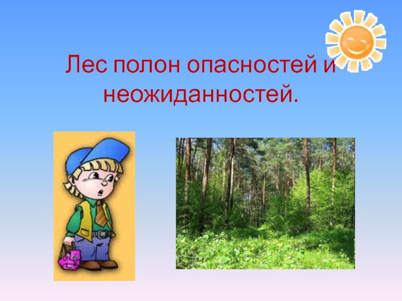 Лес полон опасностей и неожиданностей. Лес полон опасностей и неожиданностей. Лес полон опасностей и неожиданностей.