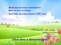 Виды организации занятий по физической культуре. Примеры преобразования ППС зала