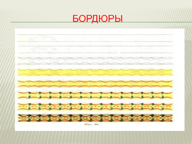 Борецкая роспись Бордюры Бордюры