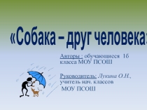 Исследовательский проект Собака - друг человека (презентация)