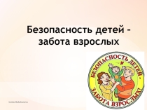 Презентация к родительскому собранию Безопасность детей - забота взрослых