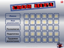 Презентация межпредметной викторины по дисциплинам специальности Дошкольное образование