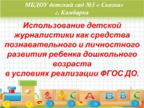 Презентация по работе с социумом с редакцией газеты Камская новь