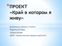Презентация Край в котором я живу(внеурочная работа)