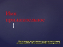 Презентация к уроку русского языка на тему Имя прилагательное 5 класс