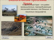 Презентация по географии на тему Экологические проблемы Урала (8-9 класс)
