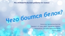 Презентация к исследовательской работе по биологии Чего боится белок?