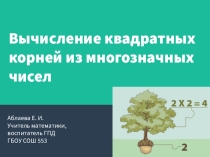 Вычисление квадратных корней из многозначных чисел