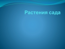 Презентация к открытому уроку окружающего мира на тему сад
