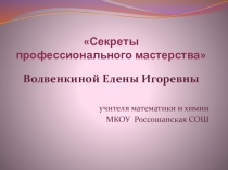 Секреты профессионального мастерства