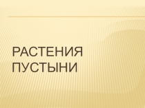 Растения пустыни