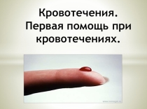 Презентация по ОБЖ Помощь при кровотечении