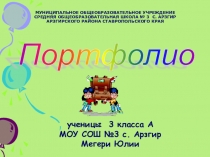 Презентация Портфолио учащегося начальной школы