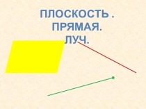 Презентация по математике на тему  Плоскость.Прямая.Луч. (5 класс)