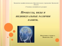 Презентация по дисциплине психология