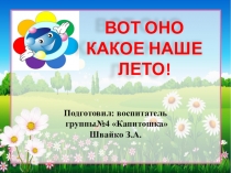 Презентация Вот оно какое наше лето