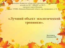 Презентация Экологическая тропа-объект Клен