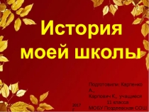 Презентация История моей школы