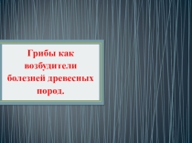 Презентация Грибы как возбудители болезней