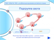 Подгруппа азота. Игра в 9 классе по химии