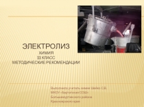 Презентация к уроку по теме Электролиз, 11 класс