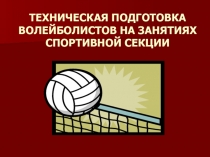 Техническая подготовка волейболистов на занятиях спортивной секции
