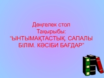 Презентация оқушыларға арналған кәсіби бағдар