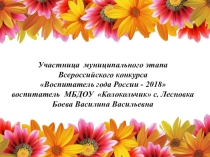 Презентация Визитная карточка на конкурс