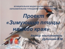 Презентация проекта по экологии  Птицы нашего края