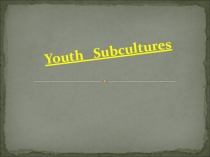 Презентация к изучению темы Молодёжные субкультуры!
