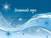 Презентация для дошкольников по теме: Зимний лес