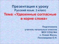 Презентация по теме Двойные согласные