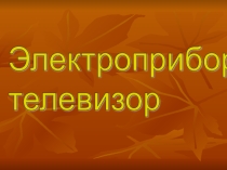 Электроприборы: телевизор.