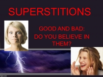 Презентация по английскому языку на тему Суеверия