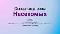Презентация урока Отряды Насекомых