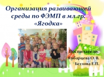 Презентация Организация развивающей среды по формированию элементарных математических представлений в младшей группе.