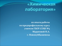 Презентация по химии  Химическая лаборатория