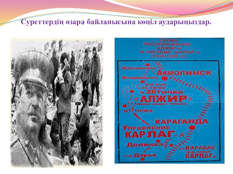 1930 жылдардағы қоғамдық саяси өмір Суреттердің өзара байланысына көңіл аударыңыздар. Суреттердің өзара байланысына көңіл аударыңыздар.