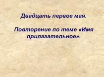 Презентация к уроку русского языка в 6 классе по теме Повторение по теме Имя прилагательное