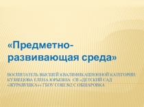 Предметно-развивающая среда