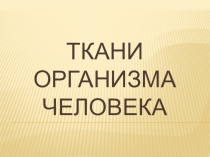 Презентация по биологии на тему Ткани организма человека (8 класс)