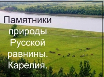 Презентация по географии на тему Памятники природы Русской равнины. Карелия. (8 класс)